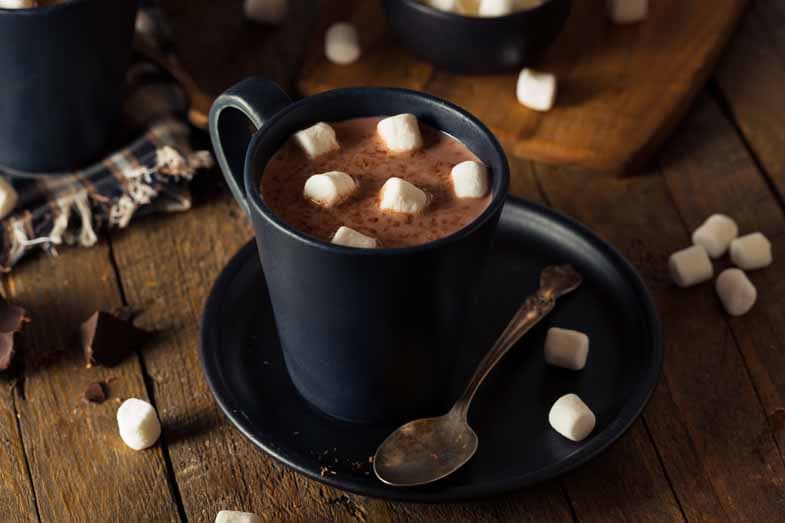 Varm choklad med marshmallows