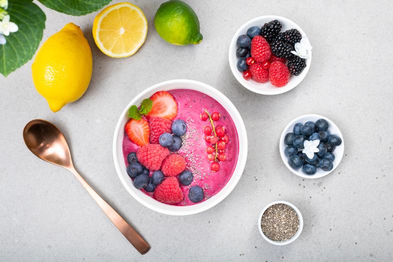 Bärsmoothie i skål