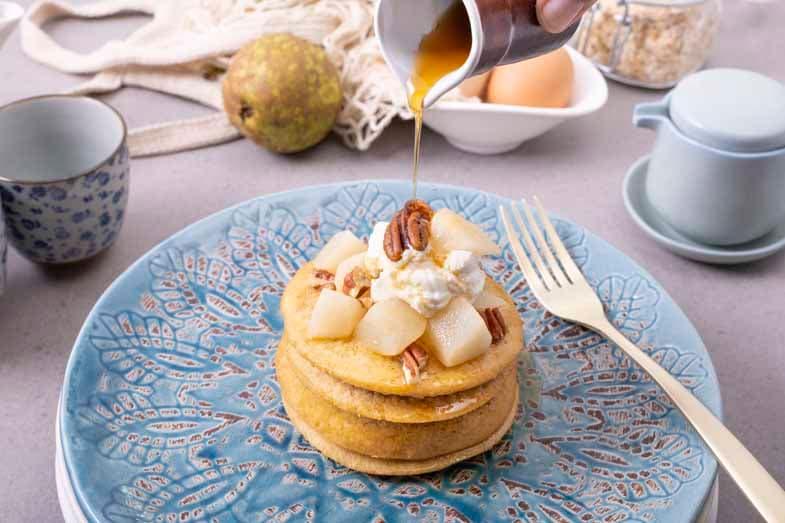 Pekan- och päronpannkakor